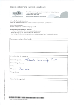 tegemoetkoming lidgeld sportclubs
