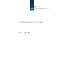 Handleiding Risicoanalyse Transport (HART)