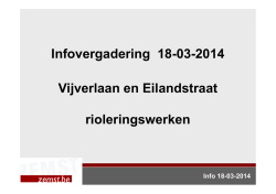 Infovergadering riolering- en wegenwerken