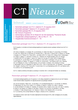 02. CT Nieuws 04-09-2014 - TU Delft Studentenportal