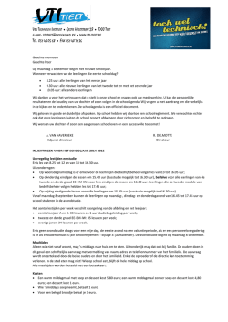 VRIJ TECHNISCH INSTITUUT • GROTE HULSTSTRAAT