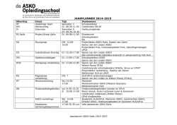 JAARPLANNER 2014-2015