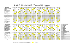 Speelschema teams Wij Liggen