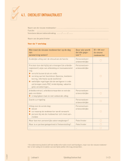 li.1. CHECKLIST ÜNTHAALTRAJECT