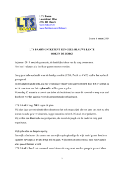 LTS Baarn Laanstraat 106a 3743 BJ Baarn Baarn, 6 maart 2014
