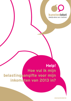 Help! Hoe vul ik mijn belastingaangifte voor mijn