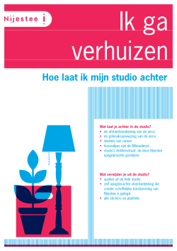 Hoe laat ik mijn studio achter