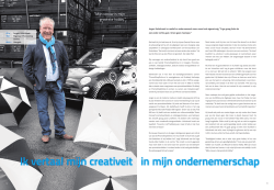 Ik vertaal mijn creativeit in mijn ondernemerschap