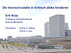Microcirculatie, Drs. E.A.B. Buijs, arts onderzoeker