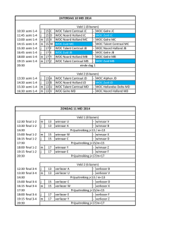 dit wedstrijdschema - WOC Zuid