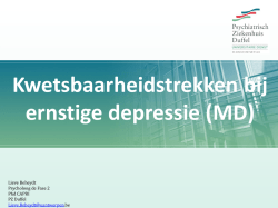 Kwetsbaarheidstrekken bij ernstige depressie (MD)