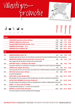 Valentijns- promotie - Justin Monard Pro Vino