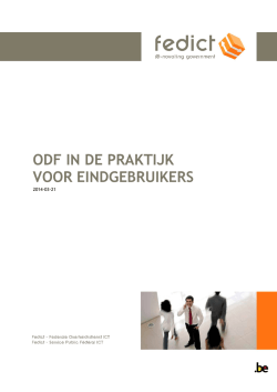 ODF in de praktijk voor eindgebruikers