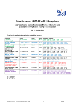 Selectienormen-internationale-wedstrijden-junioren-2014
