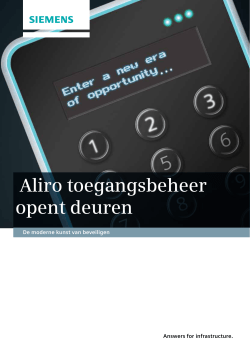 Aliro toegangsbeheer opent deuren