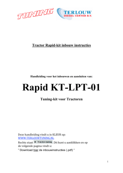 Rapid LPT-01 inbouwinstructies