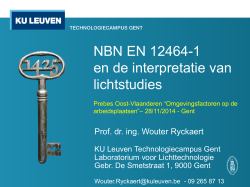 NBN EN 1246-1 en de instructies van lichtstudies