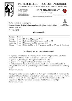 infokrant 10, 06 nov - Pieter Jelles Troelstraschool