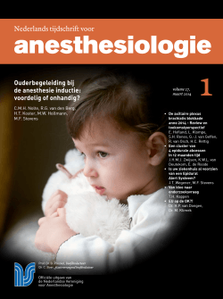 editorial - Nederlandse Vereniging voor Anesthesiologie