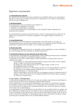 Algemene voorwaarden Buro Wesselink (pdf)
