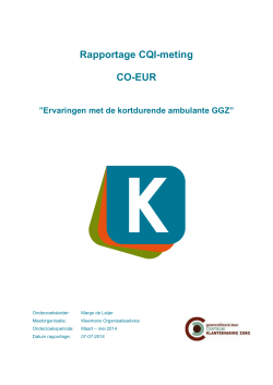 Rapport CQI meting CO