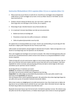Instructies Michaelsfeest 2014 captains (klas 12) en co
