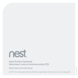 Nest Protect (batterij) Detecteert rook en koolmonoxide (CO
