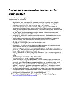 Deelname voorwaarden Koenen en Co