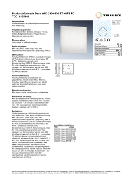 Productinformatie Deca WD3 2900-830 ET +HFS PC TOC