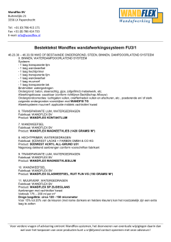 Bestektekst Wandflex wandafwerkingssysteem FU3/1