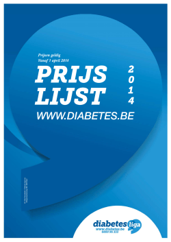 prijs lijst - Diabetes Liga