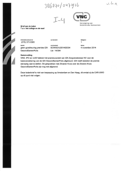 I-4 De br. dd 04-09-14 van VNG te Den Haag betr. geen goekeuring
