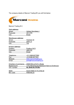 The company details of Marconi Trading BV you will find below
