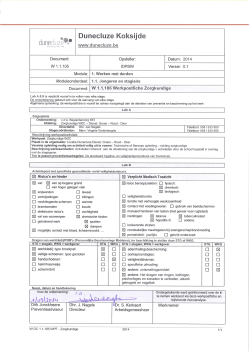 Werkpostfiche Zorgkundige