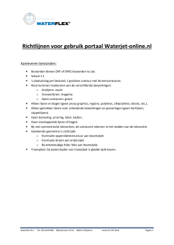 Richtlijnen voor gebruik portaal Waterjet-online.nl