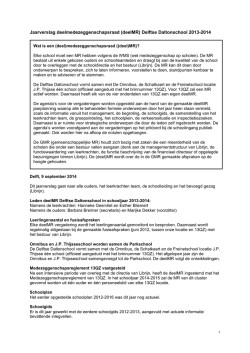 Jaarverslag deelmedezeggenschapsraad (deelMR) Delftse