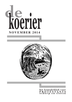 NOVEMBER 2014 - Protestantse wijkgemeente Osdorp Sloten