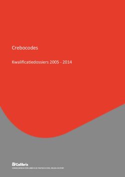 Crebocode kwalificatiedossiers 2005-2014
