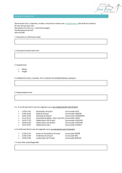 Inschrijfformulier - Dansstudio Fine Flow