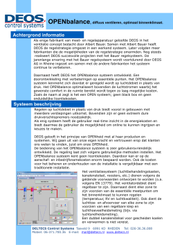 Factsheet OPENbalance - DELTECS Control Systems