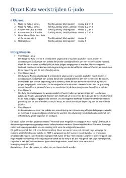 Opzet Kata wedstrijden G-judo - Special Needs Judo Foundation