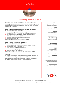 infoblad Scholing leden (G)MR
