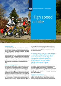 High speed e-bike - Rijksoverheid.nl