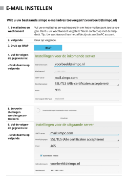 E-MAIL INSTELLEN