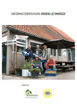 INFORMATIEBROCHURE GROEN(t)E ENERGIE