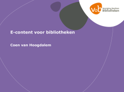 E-content voor bibliotheken