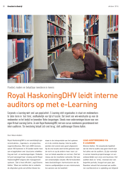 Royal HaskoningDHV leidt interne auditors op met e-Learning