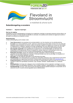 Subsidieregeling e-scooters