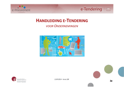 Handleiding e-Tendering - Ondernemers ()