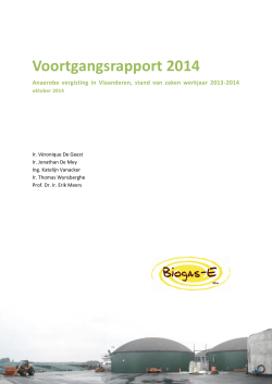Voortgangsrapport 2014 - Biogas-E